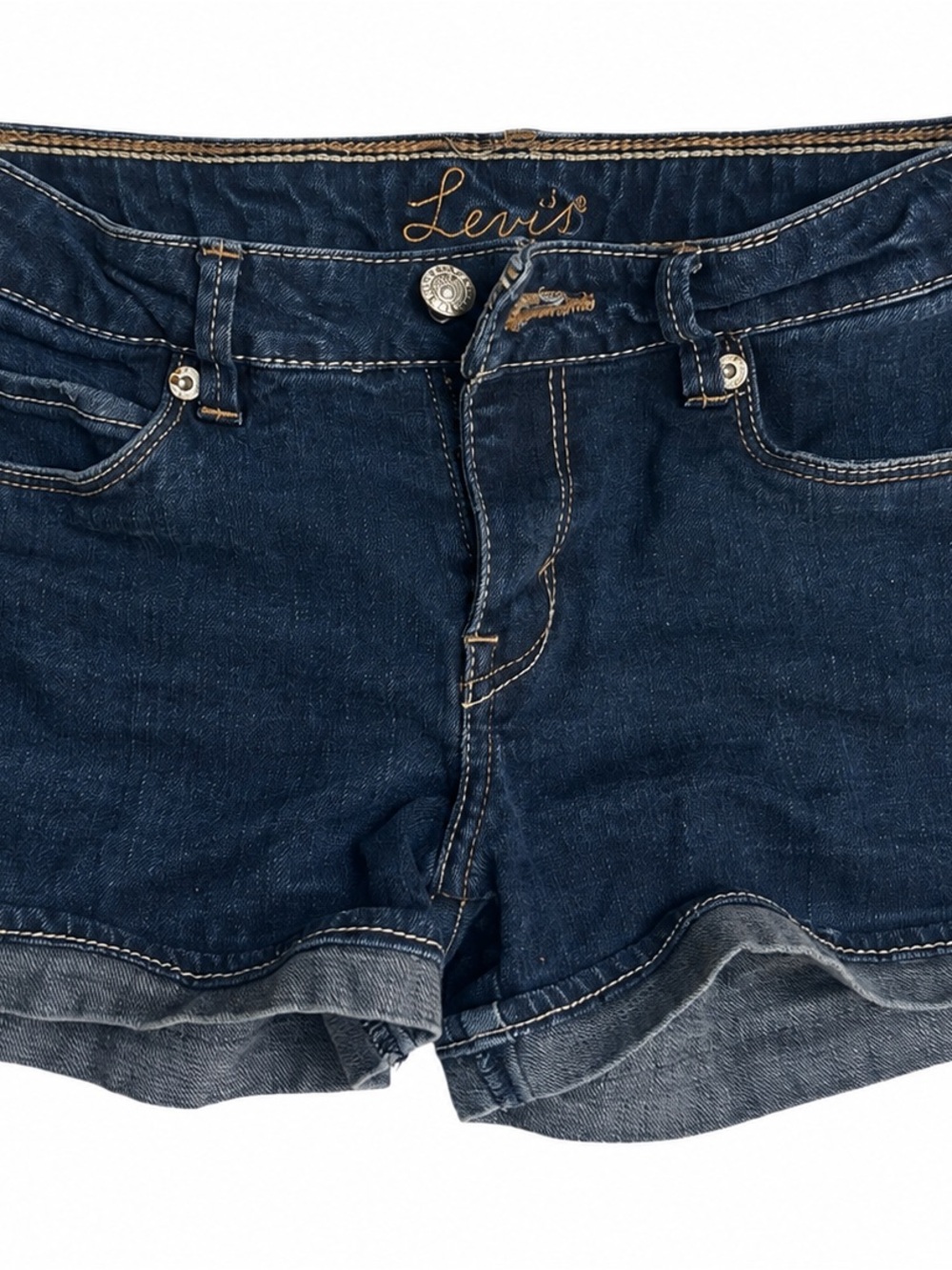 Levi's Indigo Rolled Hem Kids Denim Shorts